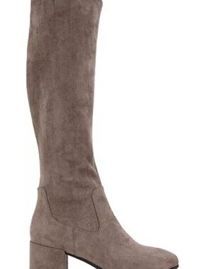 New Reaction Kenneth Cole Tall Suede Block Heel Boots Sz 8.5